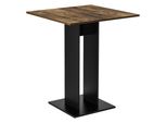 Tavolo Da Pranzo In And Outdoormatch Murray - 65X65X78 Cm - Colore Noce E Nero - Truciolare - Design Elegante