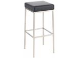 In And Outdoormatch Sgabello Ava - Senza Schienale - Set Di 1 - Ergonomico - Sgabello Per Cucina O Mensa - Quadrato - Nero - Altezza Seduta 85Cm