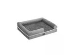 In And Outdoormatch Cuscino Per Cani Xl Herminia - Grigio Chiaro - Cestino Per Cani 91X71X25Cm - Morbido - Cuscino Ortopedico Per Cani