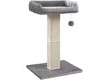 In And Outdoormatch Tiragraffi Eudora - 71Cm - Per Gatti - Grigio - Morbida Amaca Per Gatti - Tiragraffi - Gioco Per Gatti - Adatto Anche Per Piccoli Gattini