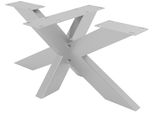 In And Outdoormatch Gambe Del Tavolo Jock - 98 X 58 X 43 Cm - Design Industriale - Acciaio Inox - Gambe Del Tavolo Color Argento - Struttura Del Tavolo A 4 Gambe