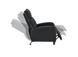 In And Outdoormatch Reclinabile Gladys - 102 X 60 X 92 Cm - Pelle Finta - Nero - Design