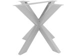 In And Outdoormatch Gambe Del Tavolo Fergie - 85X85X71 Cm - L - Design Industriale - Acciaio Inox - Gambe Del Tavolo Color Argento - Struttura Del Tavolo A 4 Gambe