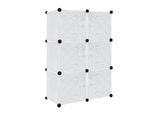 Yuenfong Armadio Fai Da Te Scaffale Porta Scarpe, Armadio Modulare Combinato, Sistema Di Scaffalatura Plug-In Salvaspazio, Libreria Armadio Portatile Pieghevole Con Ante (6 Cubi, Bianco)