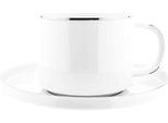 Almina Tazza Da Espresso Set Di 12 Tazze Demitasse In Porcellana Da 100 Ml Argento