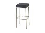 In And Outdoormatch Sgabello Da Bar Moderno Javonte - Senza Schienale - Ergonomico - Set Di 1 - Sgabelli Da Bar Per Cucina O Mensa - Javonte - Poliestere - Grigio Scuro/Argento - Altezza Seduta 85Cm