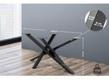 In And Outdoormatch Gambe Del Tavolo Sibylle - Struttura Del Tavolo A Quattro Gambe - Gambe Del Tavolo In Acciaio - Gambe Del Tavolo Nere - Stile Industriale - 140 X 70 X 72 Cm