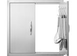 Vevor Porta Di Accesso Al Barbecue, 610 X 610 Mm, Doppia Porta Per Cucina Esterna, Porta In Acciaio Inox A Incasso, Porta Verticale A Doppia Parete Con Maniglie E Ganci, Per Isola Barbecue, Stazione Barbecue, Mobile Esterno