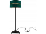 Lampada Da Terra Soggiorno Verde Scuro-Oro Lampada Da Terra Design Moderno E27 Della Serie N340 (N340-P-GG)