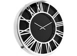 Orologio Da Parete Almina 60 Cm Con Numeri Romani In Nero/Argento Dal Design Elegante