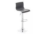 In And Outdoorsgabello Da Bar Ethyl - Grigio Chiaro - Seduta In Plastica - Gambe Cromate - Regolabile In Altezza - Altezza Seduta Da 59 A 80 Cm - Deluxe