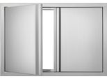 Vevor Porta Di Accesso Al Barbecue, 710 X 482 Mm, Doppia Porta Per Cucina Esterna, Porta A Incasso In Acciaio Inox, Porta Verticale A Parete Con Maniglie A Scomparsa, Per Isola Barbecue, Stazione Barbecue, Mobile Esterno