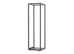 In And Outdoormatch Tixxie Porta Legna - Deposito Legna - 35 X 35 X 120 Cm - Nero - Acciaio Verniciato A Polvere - Stabile E Robusto