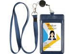 Inf Porta Carte Verticale In Finto Cuoio Blu