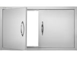 Porta Di Accesso Al Barbecue Vevor, 863 X 482 X 46 Mm, Doppia Porta Per Cucina Esterna, Porta In Acciaio Inox Da Incasso, Porta Verticale A Parete Con Maniglie, Per Isola Barbecue, Postazione Barbecue, Mobile Esterno, Ecc.