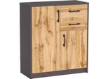 Cassettiera Combinata Iboja 2 – Grafite / Rovere Wotan