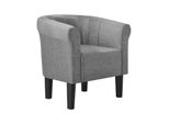 In And Outdoormatch Mylene Bucket Seat - Sedia A Secchiello - Tessuto - 70 X 70 X 58 Cm - Grigio - Design
