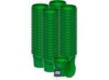 Benbow Secchio Con Coperchio 1L X100 Verde - Secchio Per Alimenti, Robusto, Ermetico, A Tenuta Stagna, Inodore - Secchio In Plastica Con Manico - Vuoto