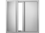 Vevor Porta Di Accesso Al Barbecue, 610 X 610 Mm, Doppia Porta Per Cucina Esterna, Porta A Incasso In Acciaio Inox, Porta Verticale A Parete Con Maniglie A Scomparsa, Per Isola Barbecue, Stazione Barbecue, Mobile Esterno