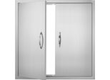 Porta Di Accesso Al Barbecue Vevor, 790 X 790 X 46 Mm, Doppia Porta Per Cucina Esterna, Porta In Acciaio Inox Ad Incasso, Porta Verticale A Parete Con Maniglie, Per Isola Barbecue, Stazione Barbecue, Mobile Esterno, Ecc.