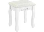 In And Outdoormatch Milton - Con Sgabello E Specchio - 141X75X40 Cm - Bianco - Design Moderno