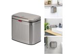 Cestino Eluno, Cestino Per Cucina E Bagno, Capacità 3 Litri, Look Acciaio Inox