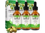 Olio Di Jojoba Per Capelli Olio Per La Pelle Olio Per Il Massaggio Cura Della Pelle Spremuto A Freddo Biologico Vegano, 3X 60Ml