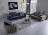 Set Di Divani A 431 Posti Design Mobili Imbottiti Blu