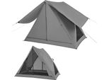 Tenda Pop-Up Costway Per 2-3 Persone, Tenda Monofacciale Trasparente A 360° Per Famiglie, Tenda Da Campeggio Impermeabile Con Copertura Antipioggia E Telo Di Protezione
