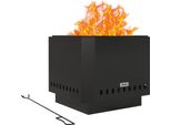 Outsunny Ciotola Per Il Fuoco Cesto Per Il Fuoco Senza Fumo Con Attizzatoio In Metallo