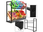 Portacasse Per Bevande Portacasse Per 6 Casse Dispensa Da Cucina Garag Nero 105X32X85Cm