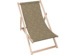 Lettino Pieghevole In Legno Dreamroots, Fino A 130 Kg, Lettino Pieghevole Con Regolazione Dell'inclinazione Dello Schienale In 3 Fasi, Più Foglie Beige