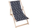 Lettino Pieghevole In Legno Dreamroots, Fino A 130 Kg, Lettino Pieghevole Con Regolazione Dell'inclinazione Dello Schienale In 3 Fasi, Small Flowers On Dark