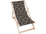 Sdraio Dreamroots Pieghevole In Legno Fino A 130 Kg, Sdraio Pieghevole Con Regolazione Dell'inclinazione Dello Schienale In 3 Fasi, Moderno Motivo Astratto
