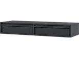 Selsey Evo - Comodino Sospeso Con 2 Cassetti, Nero, 110 Cm
