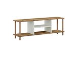 In And Outdoormobile Tv Davon - 120 X 29 X 43 Cm - Bianco E Color Legno - Truciolato - Legno Di Faggio - Design Elegante
