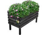 Kotarbau® Letti Rialzati Per Giardino 64 X 30 X 39 Cm Fioriera Legno Nero Balcone Fioriera Fioriera Fioriera Fioriera Legno Fioriera Pianta Vaso Fioriera Legno Cassetta Orto Letto Giardino