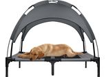 Jnglgo Letto Per Cani Rialzato Per Animali Domestici Con Baldacchino, Letto Per Cani All'aperto Per Campeggio Spiaggia, Letto Per Cani Con Tetto Impermeabile Divano Per Cani Con Tessuto A Rete Traspirante, Misura L, 92 X 76 X 92 Cm
