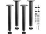 Vevor Set Di 4 Gambe Da Tavolo Regolabili In Altezza Guide Da Tavolo Alte 406 Mm Piastra Di Montaggio Da 110 Mm Acciaio Al Carbonio Verniciato A Polvere Nero Opaco Gambe Da Tavolo Con Piedini In Gomma Capacità Di Carico 544 Kg