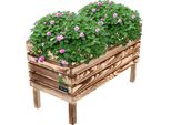 Kotarbau® Letti Rialzati Per Giardino 64 X 30 X 39 Cm Fioriera In Legno Bruciata Fioriera Da Balcone Fioriera Fioriera Fioriera In Legno Fioriera In Legno Cassetta Per Orto Letto Da Giardino