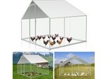 Recinto Per Polli Ruspanti 3X2X2M - Pollaio In Metallo 6 M² Con Porta E Serratura