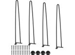 Vevor Set Di 4 Gambe Da Tavolo A Forcella 710 Mm Di Altezza 110X110 Mm Piastra Di Montaggio Acciaio Al Carbonio Verniciato A Polvere Gambe A Forcella 227 Kg Di Portata Ideale Per Tavoli Da Cucina Soggiorno Console Tavoli Da Studio