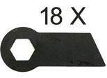 18 X Set Di Lame Di Ricambio Per Scarificatore Hecht 5654 - Acciaio Hq