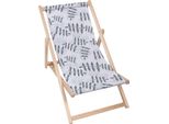 Sdraio Dreamroots Pieghevole In Legno Fino A 130 Kg, Sdraio Pieghevole Con Regolazione Dell'inclinazione Dello Schienale In 3 Fasi, Motivo Floreale Splash
