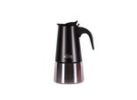 Caffettiera Espresso Da Piano Cottura Any Morning, Caffettiera A Induzione In Acciaio Inox Compatibile Con Tutti I Tipi Di Piano Cottura, Caffettiera Italiana, Caffettiera A Percolatore 6 Tazze, 10 Oz, Nero