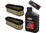 Candela + Filtro + Olio Per Tosaerba Per Motore Briggs & Stratton B&S 12 - 15 Cv