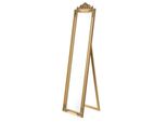 In And Outdoormatch Specchio Freestanding Don - Con Cornice Barocca - Regolabile - 160 X 40 Cm - Oro - Legno Di Eucalipto - Aspetto Lussuoso