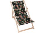 Lettino Pieghevole In Legno Dreamroots, Fino A 130 Kg, Lettino Pieghevole Con Regolazione Dell'inclinazione Dello Schienale In 3 Fasi, Dark Jungle Exotic