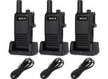Retevis RB647 Radio PMR446, Walkie Talkie Impermeabile, 16 Canali, Radio Professionale, 1000 Mah, Vox, Per Scuola, Sicurezza 3 Pezzi