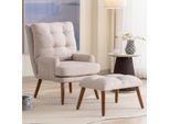 Fortuna Lai Poltrona Poltrona Reclinabile, Reclinabile, Wing Chair Sedia Imbottita Con Sgabello Poltrona Tv Poltrona Da Lettura Per Camera Da Letto/Soggiorno